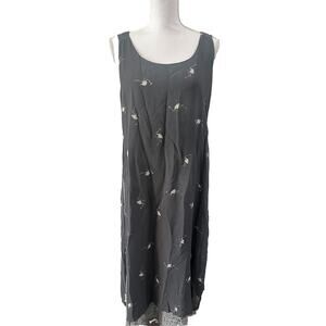 ANIMALE Ostrich Bird Print Dress Sleeveless Sz M